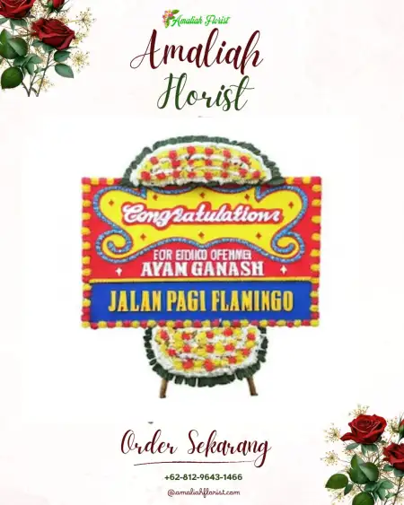 Sewa Papan Bunga Baya Biru